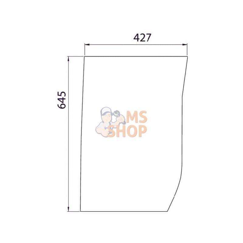 87304261N; KRAMP; Pare-brise inférieur Côté gauche; pièce detachée