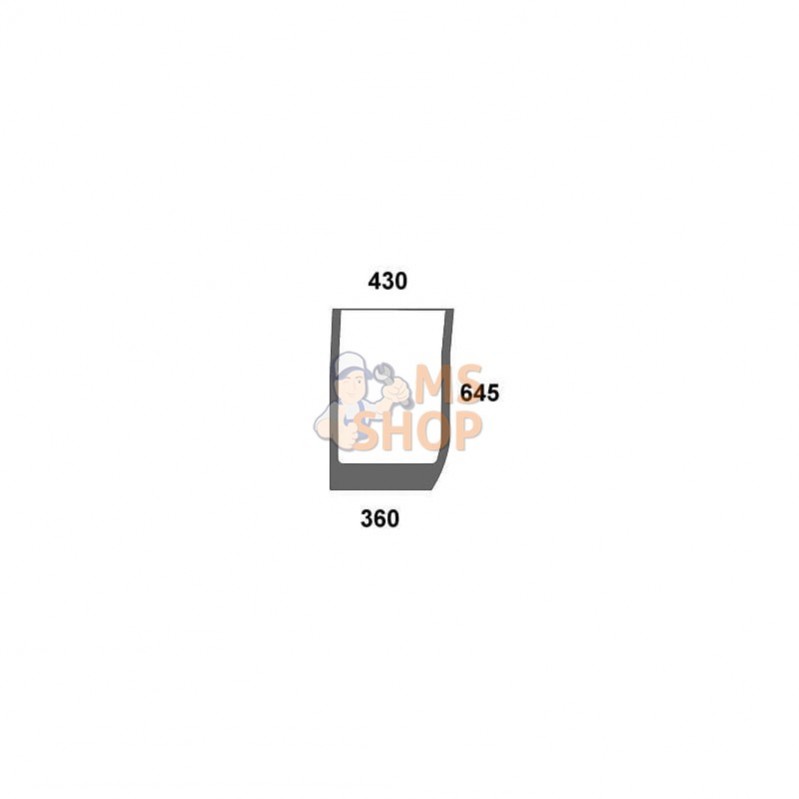 87530233N; KRAMP; Vitre avant inférieure; pièce detachée 87530233N; KRAMP; Vitre avant inférieure; pièce detachée
