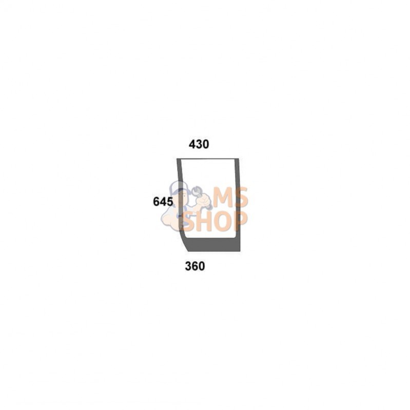 87530232N; KRAMP; Vitre avant inférieure; pièce detachée 87530232N; KRAMP; Vitre avant inférieure; pièce detachée