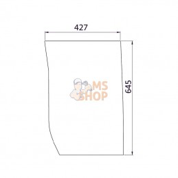 87304259N; KRAMP; Pare-brise inférieur Côté droit; pièce detachée