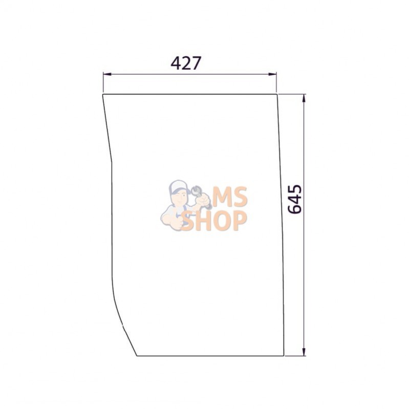 87304259N; KRAMP; Pare-brise inférieur Côté droit; pièce detachée