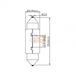 B1204; KRAMP; Ampoule 12V 5W; pièce detachée