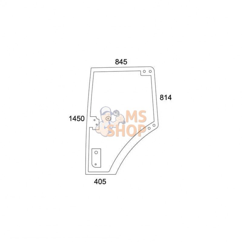 931812033040N; KRAMP; Porte gauche complète; pièce detachée