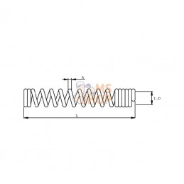 AKV25250; KRAMP; Ressort anti PLI 1/2" L=250mm; pièce detachée
