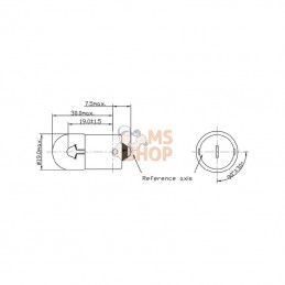 B1205; KRAMP; Ampoule 12V 10W; pièce detachée