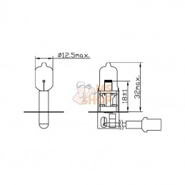 B1206; KRAMP; Ampoule 12V 55W H3; pièce detachée