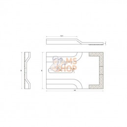 AB060500CN; KRAMP; Grattoir carb. 90mm p/Breviglieri; pièce detachée