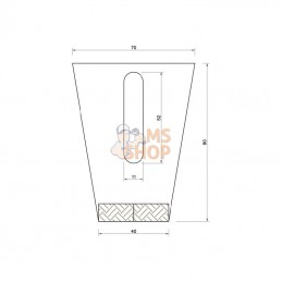 AB957147CN; KRAMP; Grattoir carb. 40mm p/Amazone; pièce detachée