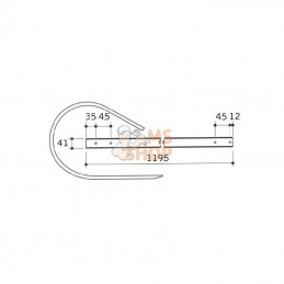 VF16617875N; KRAMP; Lame de pick-up Vicon; pièce detachée