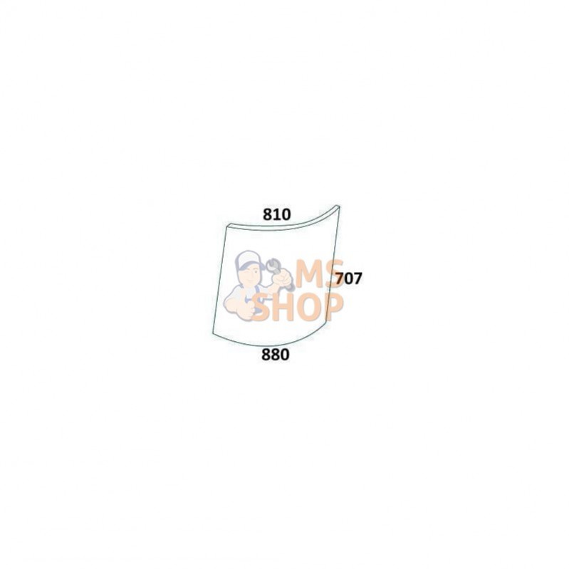 R50753N; KRAMP; Vitre droite supérieure; pièce detachée R50753N; KRAMP; Vitre droite supérieure; pièce detachée