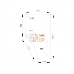 L169103KR; KRAMP; Glace de portière droite; pièce detachée