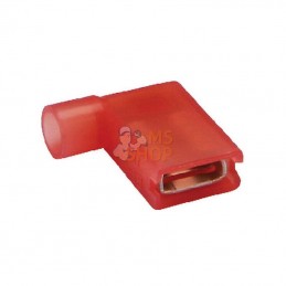 LA9092KR; KRAMP; Fiche plate coudée rouge; pièce detachée