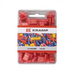 LA9092KR; KRAMP; Fiche plate coudée rouge; pièce detachée