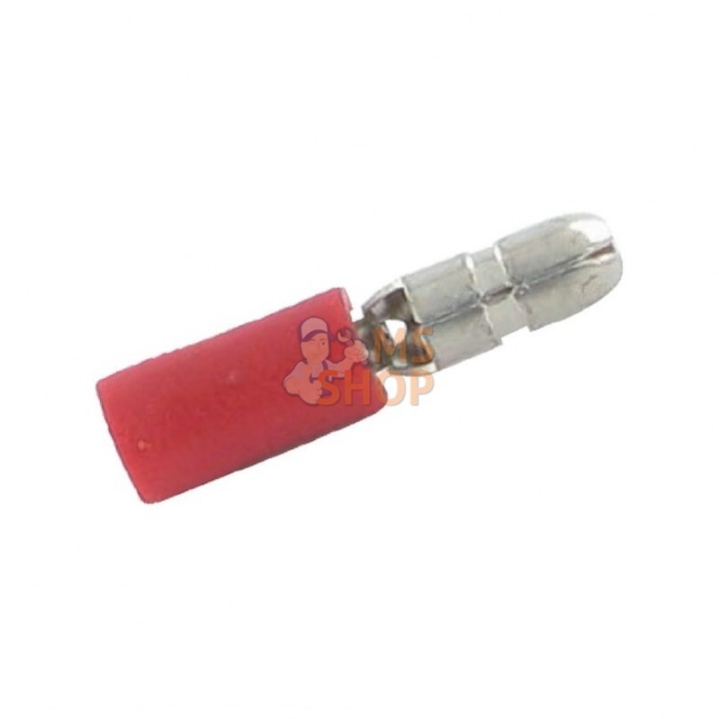 LA9090KR; KRAMP; Fiche circulaire rouge 4 mm; pièce detachée