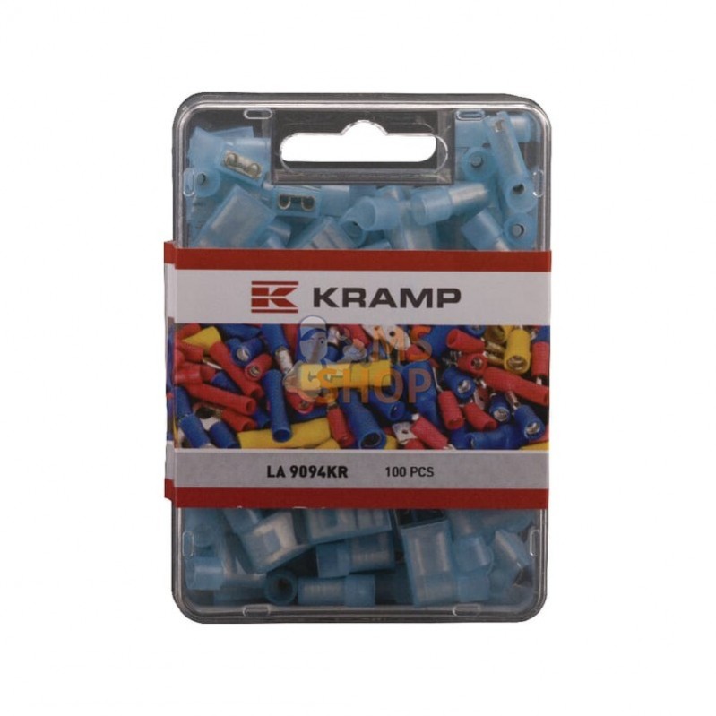 LA9094KR; KRAMP; Fiche plate coudée bleue; pièce detachée