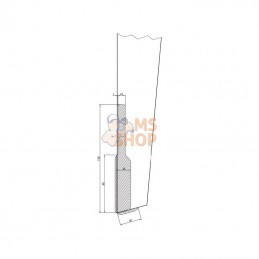 KE0125LMC; KRAMP; Dent de herse rotative G carbure utilisable pour Amazone; pièce detachée