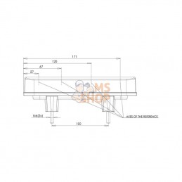 LA40036; KRAMP; Feu arrière LED rectangle gauche 5 plots; pièce detachée