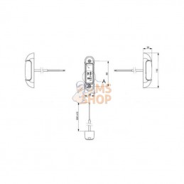 LA103167; KRAMP; Feu de gabarit LED blanc; pièce detachée