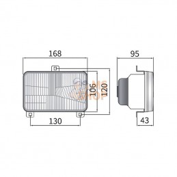 LA80169; KRAMP; Phare avant à encastrer H4; pièce detachée
