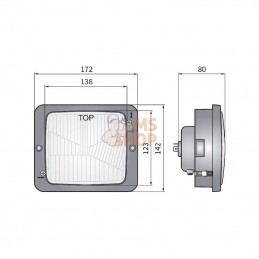 LA80156; KRAMP; Phare avant verre à encastrer H4; pièce detachée