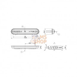 LA103162; KRAMP; Feu de gabarit LED, tube lumineux, type SLIM (rouge); pièce detachée