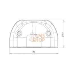 LA410022M; KRAMP; Eclairage de plaque immatriculation LED câble 2 m; pièce detachée