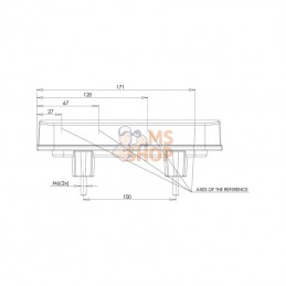 LA40034; KRAMP; Feu arrière LED rectangle gauche 5 plots; pièce detachée