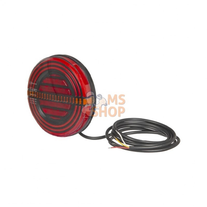 LA40072; KRAMP; Feu arrière multifonction rectangulaire dynamique (résistance intégrée) LED 12V Ø142mm, Kramp; pièce detachée