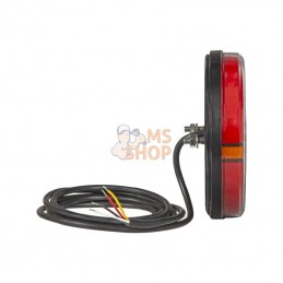 LA40072; KRAMP; Feu arrière multifonction rectangulaire dynamique (résistance intégrée) LED 12V Ø142mm, Kramp; pièce detachée