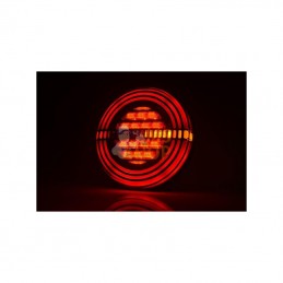 LA40072; KRAMP; Feu arrière multifonction rectangulaire dynamique (résistance intégrée) LED 12V Ø142mm, Kramp; pièce detachée