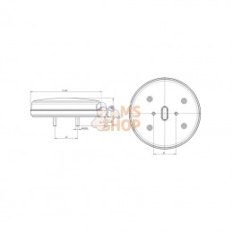 LA40073; KRAMP; Feu arrière multifonction rond (résistance intégrée) LED Ø 142mm, Kramp; pièce detachée