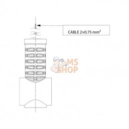 LA30015; KRAMP; Feu de gabarit universel 0°long; pièce detachée