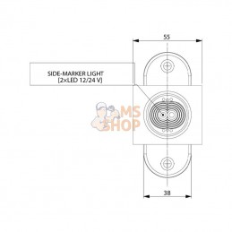 LA30014; KRAMP; Feu de gabarit universel 0°court; pièce detachée