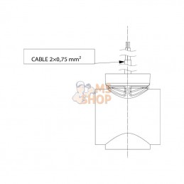 LA30014; KRAMP; Feu de gabarit universel 0°court; pièce detachée