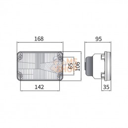 LA80170; KRAMP; Phare avant à encastrer H4; pièce detachée
