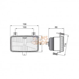 LA80158; KRAMP; Phare avant à encastrer H4; pièce detachée