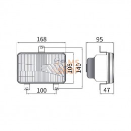 LA80168; KRAMP; Phare avant à encastrer H4; pièce detachée