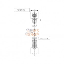 LA30016; KRAMP; Feu de gabarit gauche 0° court; pièce detachée