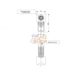 LA30017; KRAMP; Feu de gabarit droit 0° court; pièce detachée