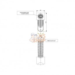 LA30018; KRAMP; Feu de gabarit gauche 0° long; pièce detachée