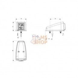 LA30152; KRAMP; Feu de gabarit latéral d’angle LED (orange); pièce detachée