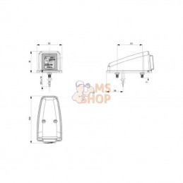 LA30151; KRAMP; Feu de gabarit avant d’angle LED (blanc); pièce detachée