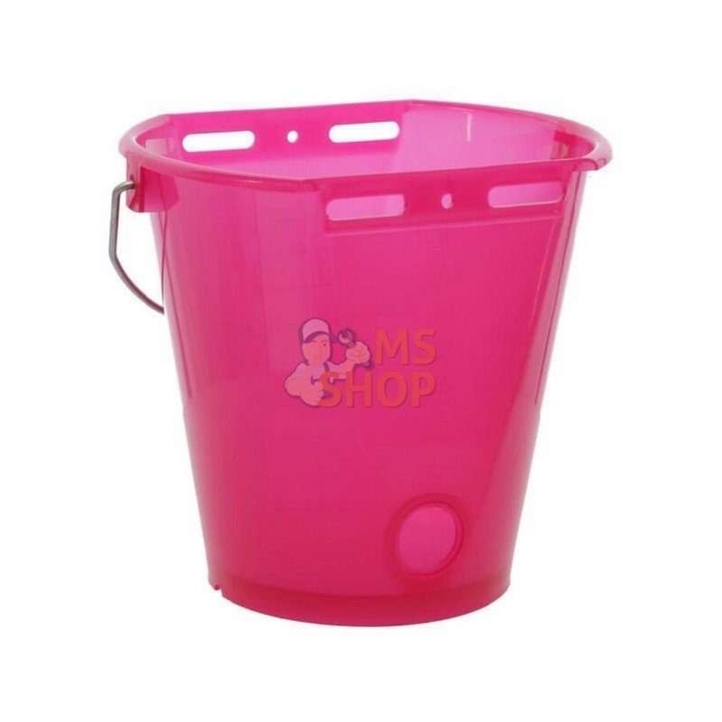 14268; KERBL; Seau d'alimentation rose transparent 8L; pièce detachée