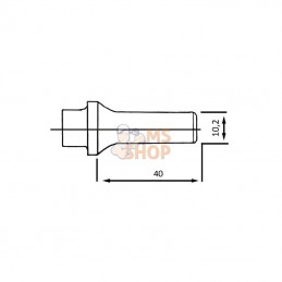 BE101010; UNBRANDED; Burin plat 10.2mmx40mm; pièce detachée