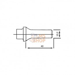 BE101010; UNBRANDED; Burin plat 10.2mmx40mm; pièce detachée