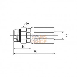 8G10MB; GATES; Racc. à sertir DN13-7/8 SAE; pièce detachée