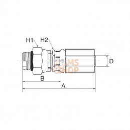 8G8MBX; GATES; Racc. à sertir DN13-3/4 SAE; pièce detachée