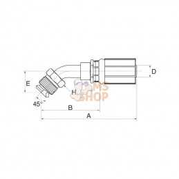 6G6MIX45; GATES; Racc. à sertir DN10-5/8 SAE45 45°; pièce detachée