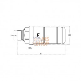 3CFPV1434UNFF; FASTER; Coupleur 3/4 UNF; pièce detachée