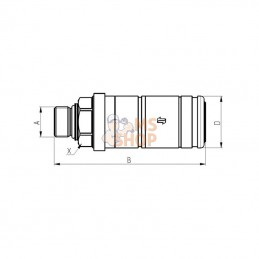 3CFPV1434UNFF; FASTER; Coupleur 3/4 UNF; pièce detachée